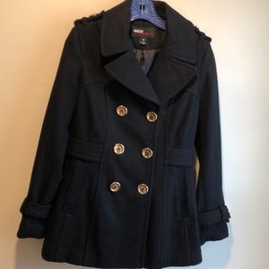 Black wool pea coat